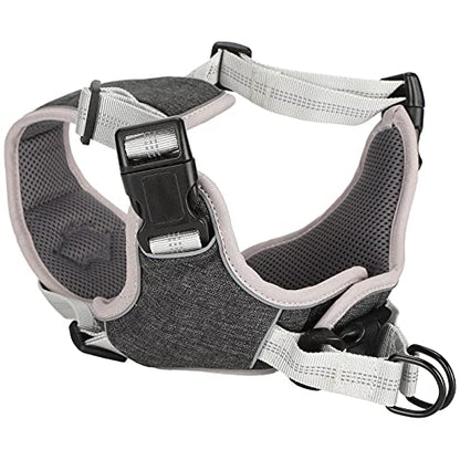 Dog Vest Harness Adjustable Reflective Chest Strap for Large Medium Dogs - Anti - Lost 360° Pressure Relief, Comfortable Fit, Night Safety (XL) - size: XL