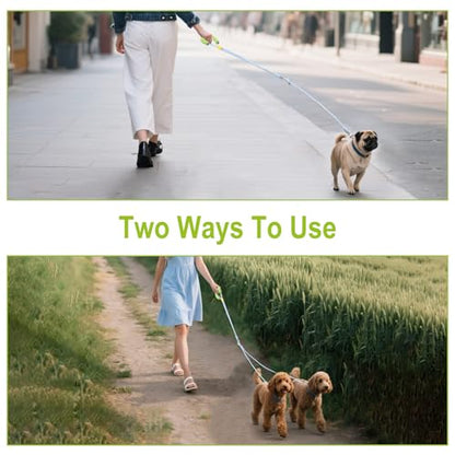 Double Dog Leash for Two Dogs,Dual Hands Free Heavy Duty Dog Leashes,360 Swivel No Tangle Walking Leash,Soft Padded Handle,Adjustable Crossbody Waist Belt Rope for Small Medium Large Dogs,Blue - color: Blue