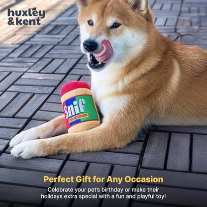 Huxley & Kent Funny Dog Toy w/Squeaker – Power Plush Squeaky Dog Toys for Small, Medium & Large Dogs – Soft Stuffed Animal for Indoor Play & Fetch - Snif, Small - size: Small, style: Snif