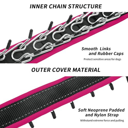 Martingale No Pull Dog Collar - Heavy Duty Nylon with Buckle, Adjustable Anti Pull Reflective Slip Collar for Large Medium Small Dog Training Walking S Hot Pink - color: Black Hot Pink, size: S (11"-15" Neck, 1" Wide)