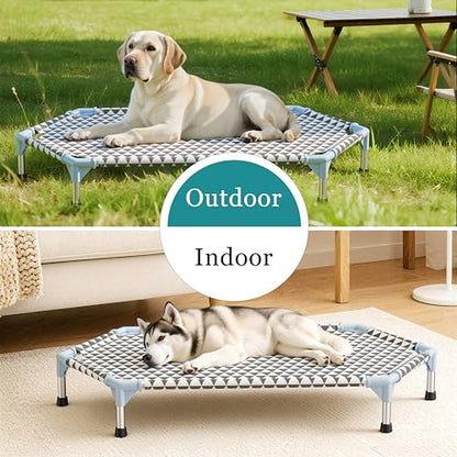 Kuntrust Elevated Outdoor Dog Bed (6 Sided Medium, Triangle) - size: 6 sided Medium