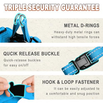 BARKBAY Dog Harness, Reflective Adjustable Puppy No Pull Harness, Breathable Soft, Blue, XXS - color: Blue, size: XX-Small