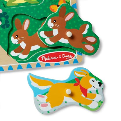 Melissa & Doug Pets Wooden Peg Puzzle (8 pcs) - style: Pets