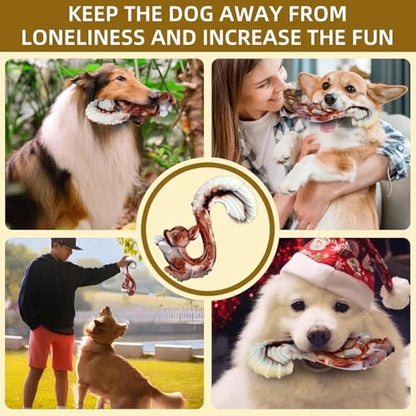 Tough Dog Toys for Aggressive Chewers, Indestructible Dog Toys with Beef Flavor, Durable Dog Toy for Medium and Large Dogs, Squirrel - color: Squirrel