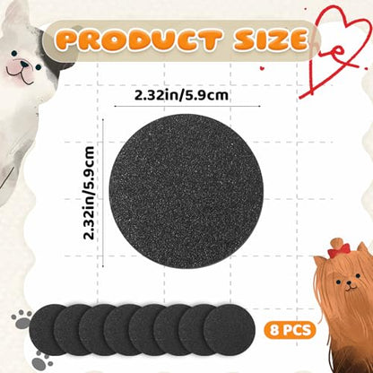 8 Pcs Dog Nail Filing Disc Replaceable Dog Scratch Board Sandpaper Replacement Trainning Nail Care Accessories for Dogs Cats Safe Easy Smooth Healthy