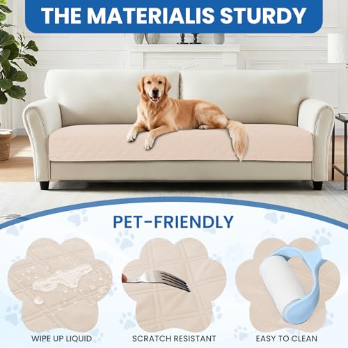 Waterproof Dog Blanket, Non-Slip Soft Pet Bed Cover, Couch Cover for Dogs Washable, Protects Sofa, Furniture, Crate, Car, Tear Resistant Leakproof Pet Blanket (30x70 Inch, Beige) - color: Beige, size: 30" x 70" (Pack of 1)