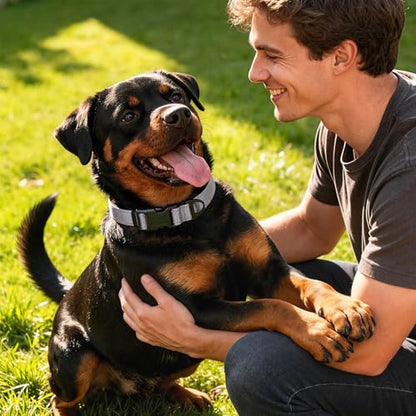 Reflective Dog Collar with Quick Release Buckle - Metal Ring - Adjustable Soft Neoprene Padded Basic Dog Collar for Small Medium Large Dogs (LightGray, Medium :Width 1",Neck 13.8-19.6") - color: Lightgray, size: Medium