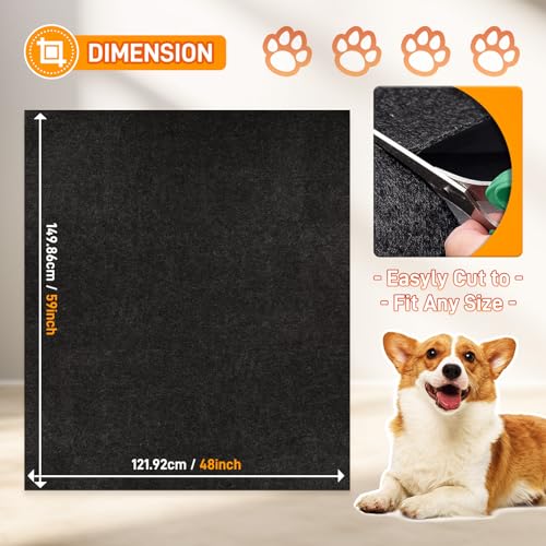 MODIGT Dog Crate Pad Liner for Kennel Training, 59"×48" Under Pet Cage Mat Absorbs,Waterproof,Non-Slip,Washable Puppy Pee Pad to Protect Floors - size: 59"×48"