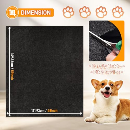 MODIGT Dog Crate Pad Liner for Kennel Training, 59"×48" Under Pet Cage Mat Absorbs,Waterproof,Non-Slip,Washable Puppy Pee Pad to Protect Floors - size: 59"×48"