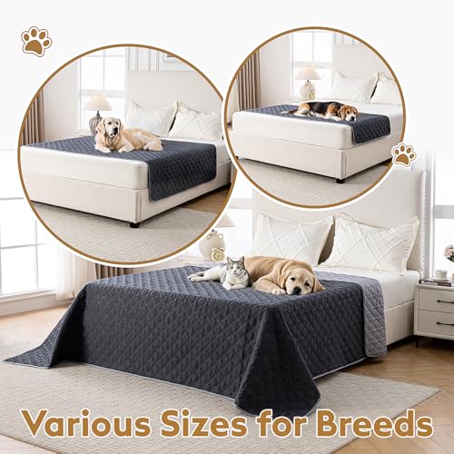 FunFurry Waterproof Dog Blanket, Couch Cover for Dogs Washable, Reversible Dog Bed Cover.(Dark＆Light Grey, 30 X 70 Inch - 1 Pack) - color: Dark＆light Grey, size: 30 X 70 Inch - 1 Pack