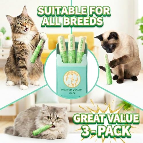 3 Pcs Catnip Toys for Indoor Cats, Funny Cigarette-Shape Cat Chew Toy for Kitten Teething, Soft & Durable Kicker Plush Gifts Interactive Organic Cat Nip Sticks to Relieve Boredom & Anxiety - size: 3Cigar-Stick