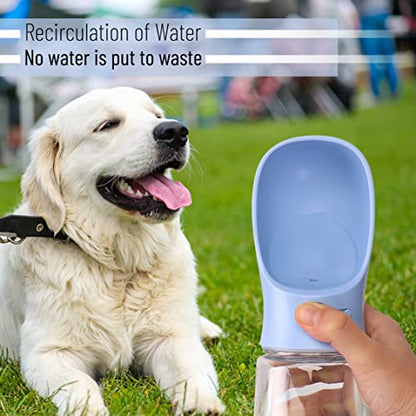 Mr. Pen- Portable Dog Water Bottle, 19 oz, Large, Leak Proof Puppy Water Dispenser with Drinking Feeder for Pets, Outdoor Walking, Hiking, Travel, Not Dishwasher Safe - color: Blue