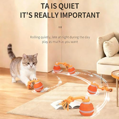 Interactive Dog Cat Toys Dog Ball,Automatic Rolling and Bouncing Moving Dog Toy,Squeaky Rolling Balls with Flashing Light,USB Rechargeable Chew Toys for Puppy Small Dogs, Pet Ball to Keep Them Busy - color: 1 Blue