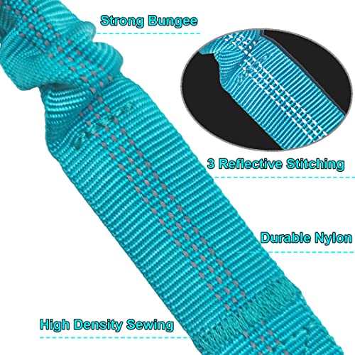 Bungee Dog Leash Extension, 18”Dog Shock Absorber Extender, Works with Any Leash for Walking, Jogging, Training, Playing (Blue) - color: Blue