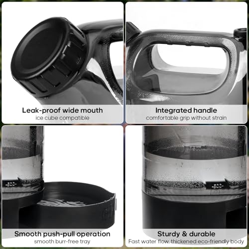 85 oz Large Portable Dog Water Bottle & Bowl for Active Large Dogs, No-Spill Leak Proof Dog Water Dispenser for Walking,Park,Travel, Camping, Hiking, Car - Durable, Sturdy & Easy to Carry