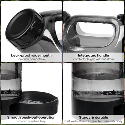 85 oz Large Portable Dog Water Bottle & Bowl for Active Large Dogs, No-Spill Leak Proof Dog Water Dispenser for Walking,Park,Travel, Camping, Hiking, Car - Durable, Sturdy & Easy to Carry