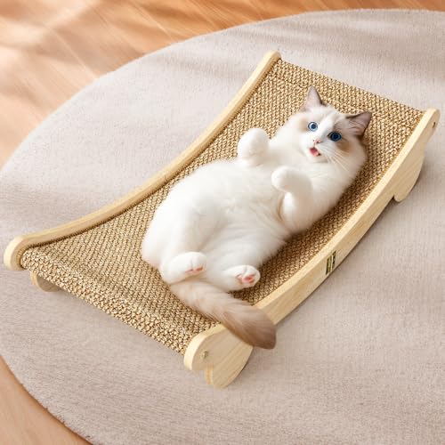 Ordora Extra Large Cat Scratcher: 31.5 inch Cat Scratch Pad&Bed Lounge for Indoor Cats - Modern Cats Furniture for Scratching and Resting - size: Extra Large scratcher