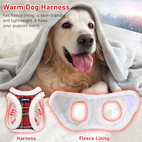 Small Dog Harness Collar and Leash Set, Step in No Chock No Pull Soft Mesh Adjustable Dog Vest Harnesses Plaid Reflective for Dogs Puppy Cats Kitten Rabbit (Warm Red, XXS) - color: Warm Red, size: XXS