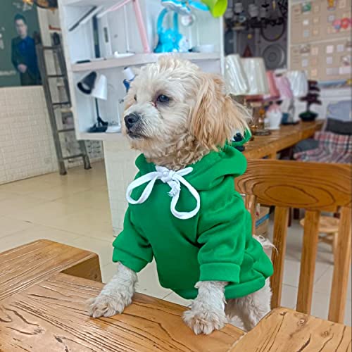 Dog Hoodie Basic Sweater Coat Cute - Frog Shape Warm Jacket Pet Cold Weather Clothes Outfit Outerwear for Cats Puppy Small Medium Dogs - color: Green Frog, size: Small