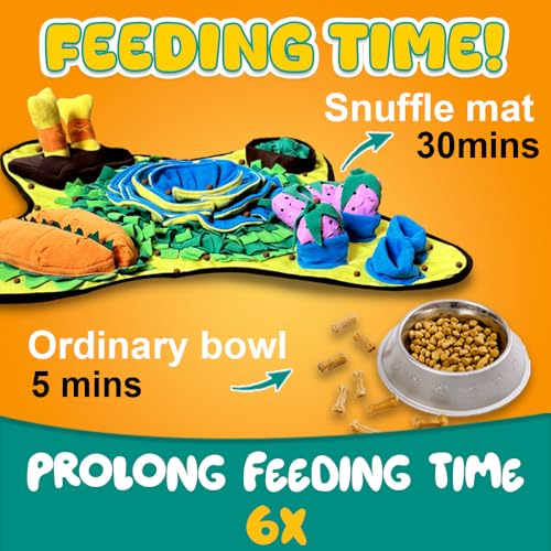 Snuffle Mat for Dogs Large Size 28.7 X 28.7 in. Tire Your Dogs Out Activity Mat for Boredom and Stimulation, Higher Entertainment Value for Large, Medium, Small Puppies