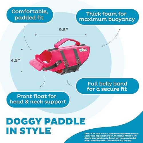 Outward Hound Granby Splash Pink Dog Life Jacket, XS - color: Pink, size: X-Small (Chest Girth: 11"-15")