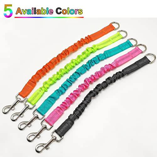 Bungee Dog Leash Extension, 18”Dog Shock Absorber Extender, Works with Any Leash for Walking, Jogging, Training, Playing - color: Black