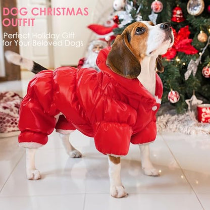 AOFITEE Dog Coat, Waterproof Dog Jacket, Fullbody Dogs Winter Coat Snowsuit, Windproof Puppy Puffer Jacket Snow Suit with Legs, Pet Fleece Winter Vest, Cold Weather Coats for Small Dogs, Gold S - color: Gold, size: Small