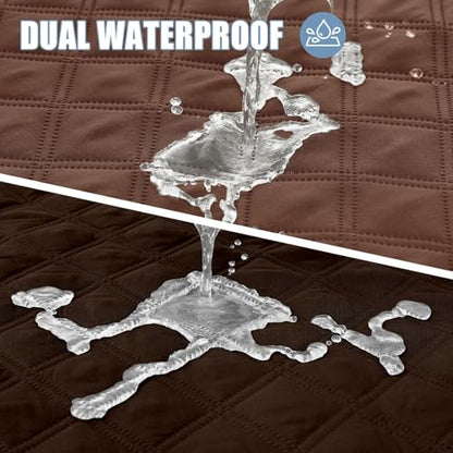 Waterproof Dog Bed Cover Pet Blanket, Soft Washable Dog Blanket for Furniture Bed Couch Sofa Reversible, Checkered (30"x70" (Dark Gray) - color: Dark Gray