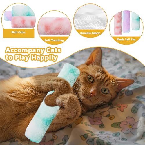 3 Pack Catnip Toys,Soft and Durable Cat Pillows Toys, Rich Color Catnip Toys,Indoor Interactive Cat Kicker Toy, Companion Toys for Cats (Pastel Set) - color: Pastel Set
