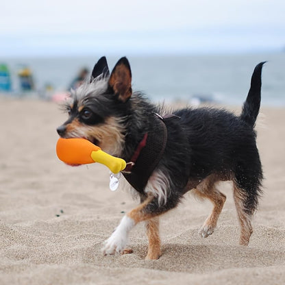 1 Pack Squeaky Chew Toy for Dogs Interactive Silicone Chicken Leg with Bite Force Resistance Durable Puppy Teething Toy (Orange) - color: B