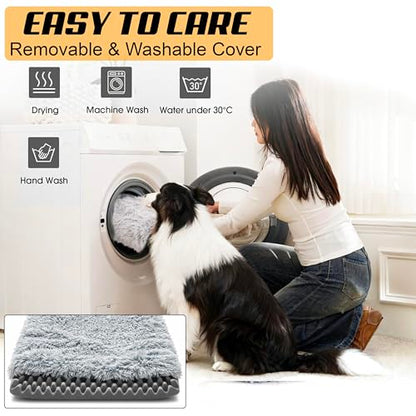 Dog Bed pet beds (X-Large)- Premium Quality, Washable & Portable, Eco-Friendly, Multiple Sizes, Stylish Design, Removable Cover, Size X-Large(39.37 X 23.62 X 3.93) inch - size: X-Large