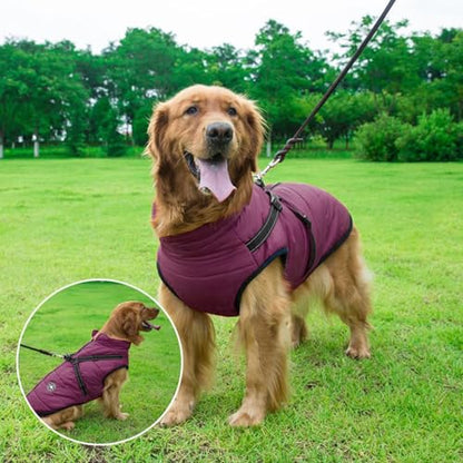 Dog Jackets Coat for Winter Windproof Waterproof Fleece Vest Dog Jacket with Chest Strap Belt Purple XL - color: Violet, size: X-Large