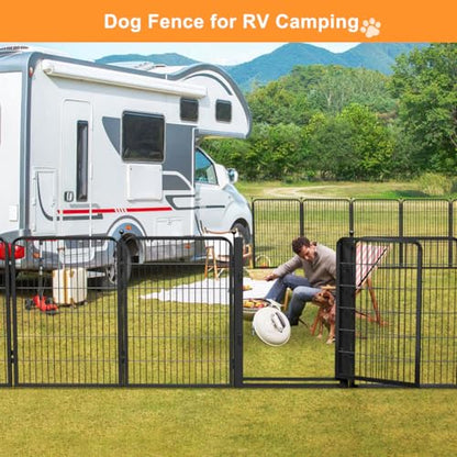 Wide Gate Dog Fence Outdoor Pens Outside,Portable Dog Play Pen 40" H 30 Panels Pet Playpen Exercise Pens for Puppys Small Medium Large Dogs RV Camping Yard Garden Indoor