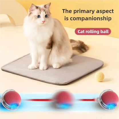 2pcs Innovative Interactive Cat Toy Balls, Automatic Moving Spheres for Cats (Green+Red) - color: Red+Green