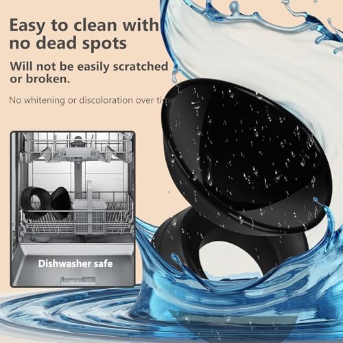 Bulldog Bowl Anti-Slip Dog Cat Dish Detachable Ceramic Dog Bowl Pet Sterile Tilted Pet Feeder Slope Base (Black Ceramic, 2 Cup) - color: Black(Black Ceramic Bowl), size: 2 Cup ( Small/Medium Dog )