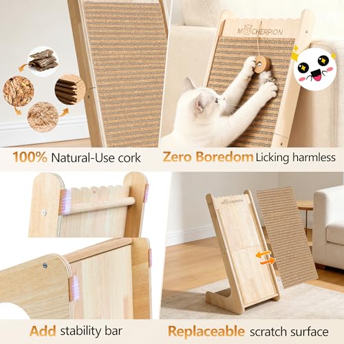 Natural Cork cat Scratching Post-with 2 PCS to use-Eco-Friendly Sustainable-cat Gifts