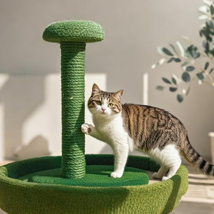 PowerKing Natural Sisal Replacement Scratching Post, 4 Pieces M8 Cat Scratch Post Refill Pole Parts for Refurbishment, White, Include Screws (Green-15.7''+15.7''+7.87''+7.87'') - color: Green, size: 15.7''+15.7''+7.87''+7.87'' (2.67''Thick)