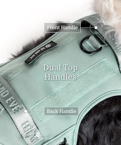 2026 New Edition, Fei & Eve MagEase Dog Harness - Instant Magnetic Buckle | 3-Point No-Pull Control | Heavy-Duty 900D Nylon | Dual Safety Handles | Breathable Mesh | Adjustable Fit | Small,Green - color: Glacier Green, size: S