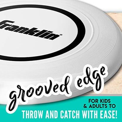 Franklin Sports Flying Disc - Disc for Beach, Backyard, Lawn, Park, Camping - 140 or 175 Grams - Perfect for Dogs - White