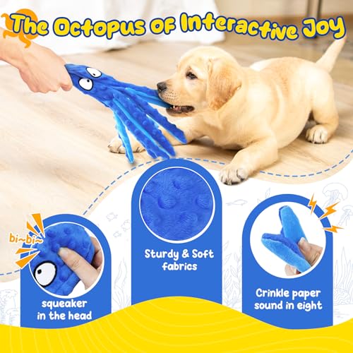 Puppy Toys 23 Pack, Interactive Dog Toys for Puppy Teething, Puppy Chew Toys with Squeaky Plush Toys, Rope Toys and Dog Treat Balls, Puppy Teething Toys for Small Dogs, Blue