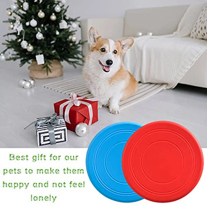 Bvrbaory 6 Pack Dog Flying Discs - Interactive, Soft Floating Saucer for Small, Medium Dogs - Safe on Teeth