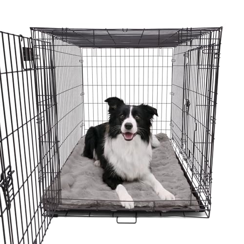 Paw Inspired Waterproof Dog Blanket, Soft Faux Fur Throw with Fur-Resistant Fleece, Washable Pet Blanket, Waterproof Protection for Couch, Bed, Furniture, Crate, Car (60x50, Gray) - color: Gray, size: 60x50"