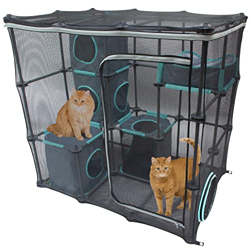Kitty City Outdoor Catio Furniture and Play Kits for Cats, Outdoor Mega Kit - color: A) OUTDOOR MEGA KIT