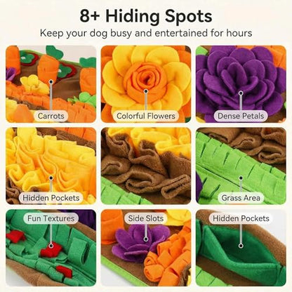 Snuffle Mat for Dogs Large Breed - 32'' X 20'' Washable Durable Sniff Mat for Slow Feeding Training, Enrichment Puzzle Toy for Mental Stimulation & Stress Relief - color: Green-Yellow