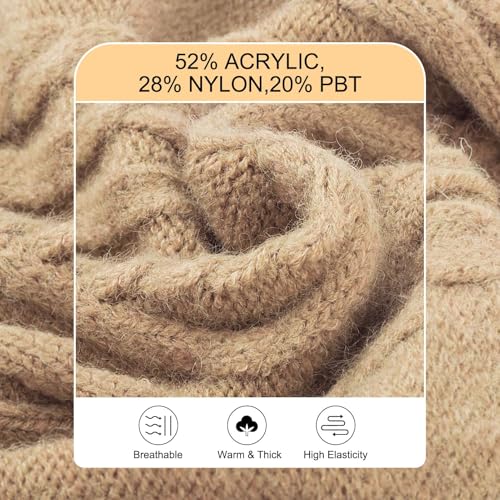 BEAUTYZOO Small Dog Sweater-Dog Sweatshirt Pullover Cable Knit Wear Classic Turtleneck Thick Cold Weather Clothes for Small Dogs, Medium Dogs, Puppies,Khaki Cable M (Back: 16", Chest: 21", Neck: 13") - color: Khaki Cable, size: M (Back: 16", Chest: 21", N