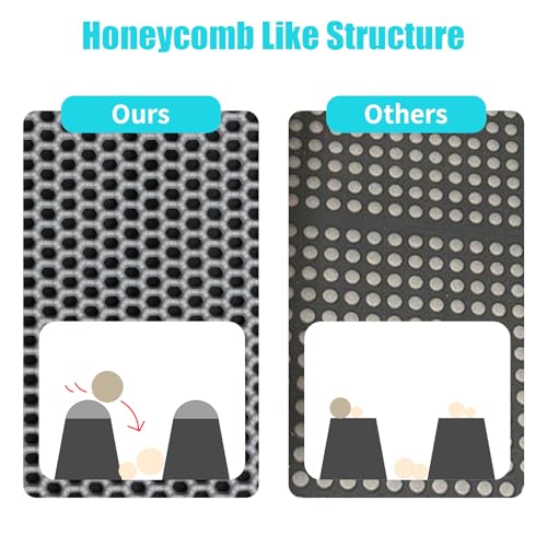 Cat Litter Mat, Kitty Litter Collector, Double Layered Honeycomb Design Waterproof, Anti Urine, Anti Slip, Easy to Clean, Limit Garbage (35"x24", Grey) - color: Gray, size: 24" x 35"