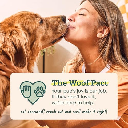 WOOF - Bite n' Brush Refills Treats for the Dog Toothbrush Toy - Scrub Plaque and Tartar from Your Dog's Teeth and Mouth - Dog Dental Sticks - 18 Refills - Chicken