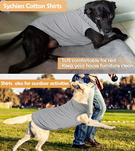 Dog Shirt,Combed Cotton T-Shirts,Soft Cool Boy Girl Tee for Small Dogs Kitty Puppy Chihuahua,Grey Striped XS - color: Light & Deep Grey Striped, size: X-Small
