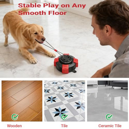 Upgraded Super Strong Suction Cup Dog Toy for Aggressive Chewers, 2.68" Bite Resistant Interactive Tug of War Toy, Durable Rope Chew Ball for Medium Large Dogs, Anxiety Relief