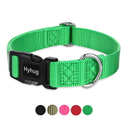 Small Dog Collar Quick-Release Green| Heavy-Duty Nylon Puppy Collar, Adjustable & Durable Pet Supplies for Boy & Girl Dogs (Small, Lime Green) - color: Lime Green, size: Small